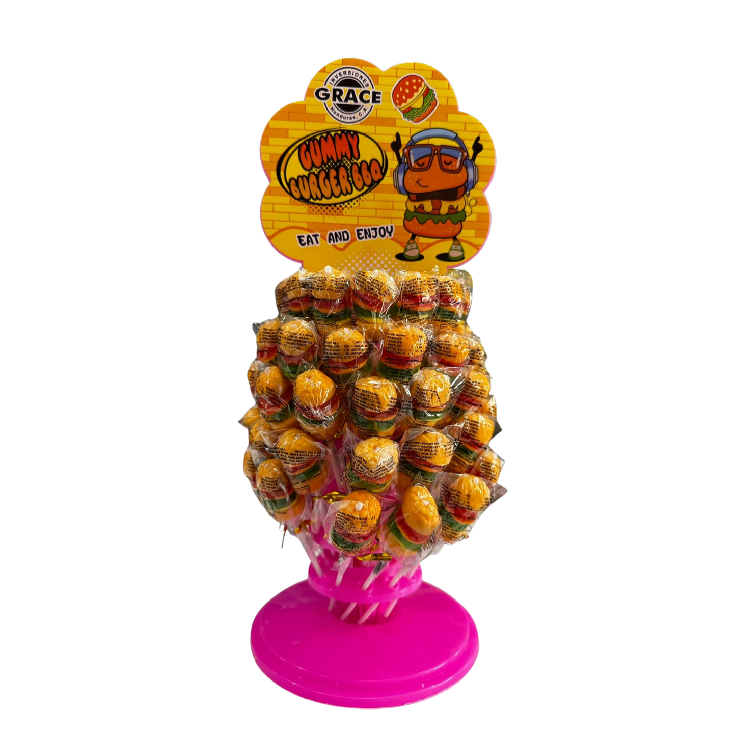 GUMMY BURGER EXIBIDOR GRACE 1X10X60U