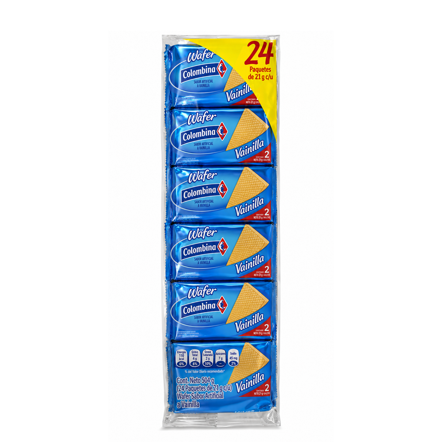 GALLETA WAFER COLOMBINA 24X24X14G