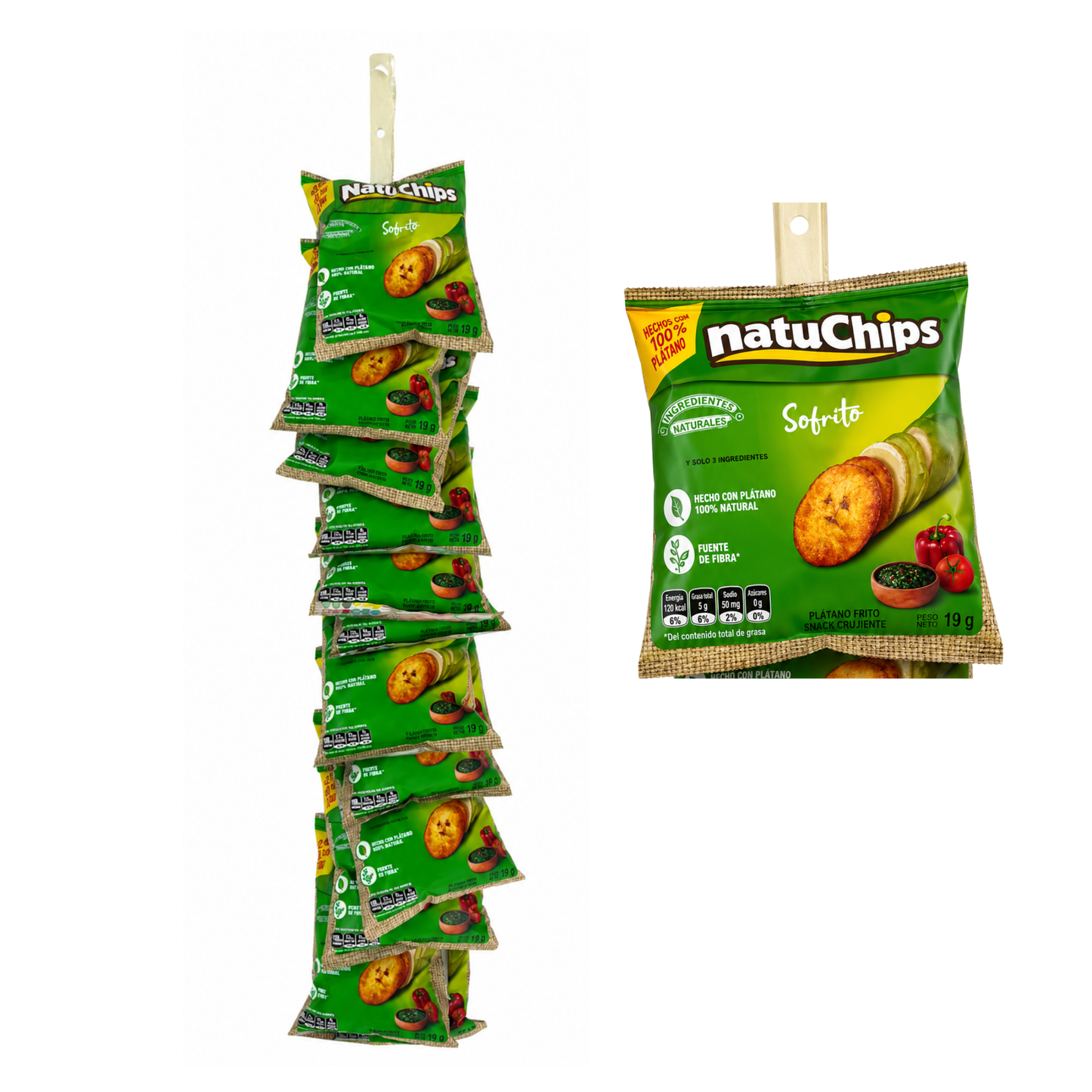 NATUCHIPS/CARIBAS RISTRA 12 unidades