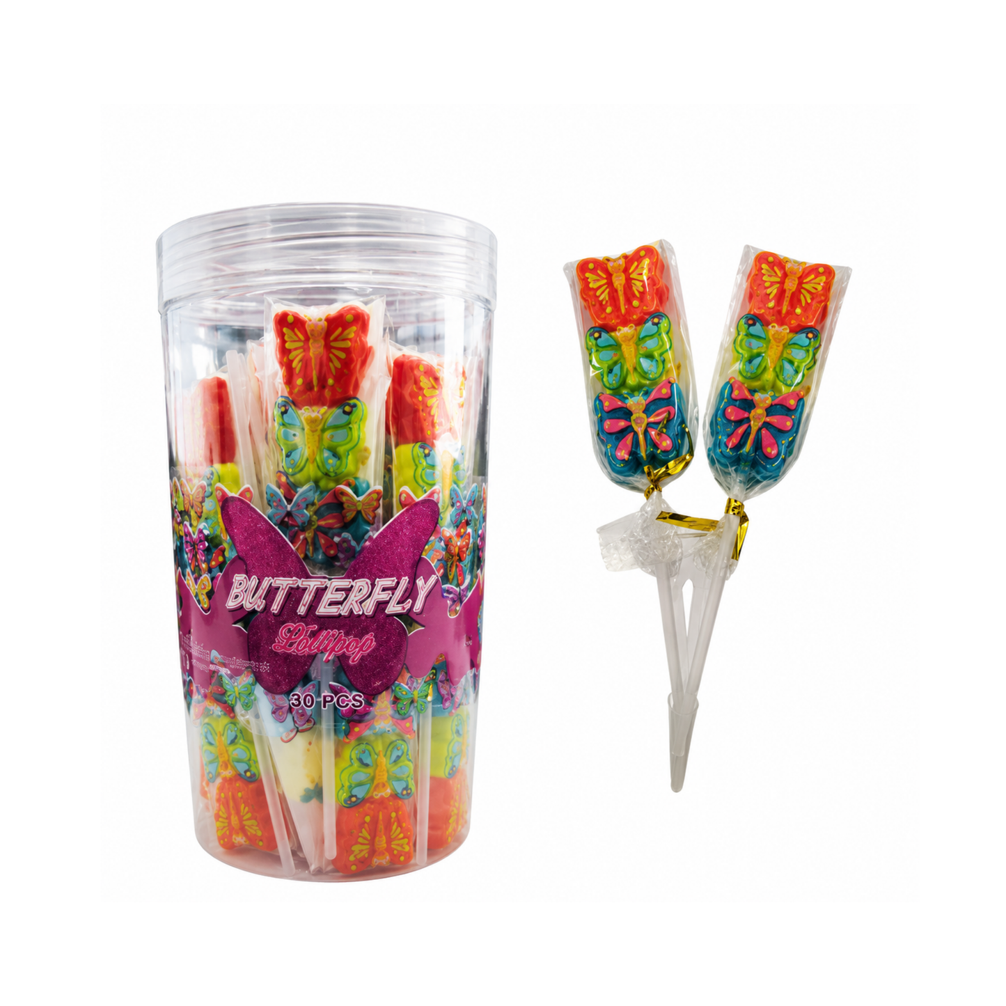 LOLLIPOP BOTE BUTTERFLY 1X20X30