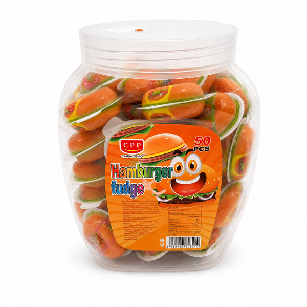 Hamburger Fudge Grace – Bote de 50 unidades