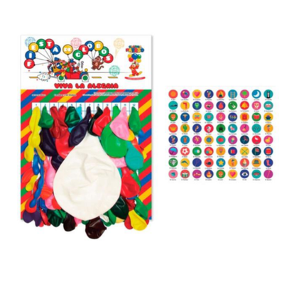 GLOBOS CARTON PAYASO 100X144