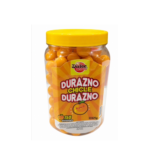 CHICLE DURAZNO DULCEMANIA 12X150